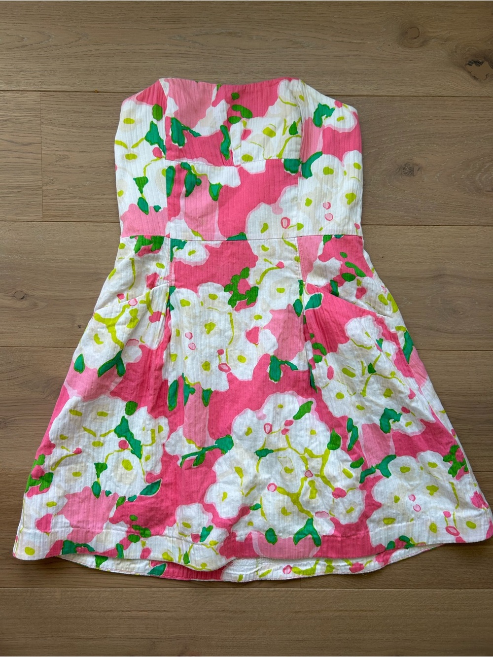 Lilly Pulitzer Blossom Strapless Dress Pink Size 12